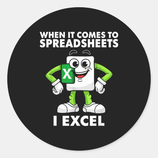 Excel Coworker Birthday Employee Farewell Goodbye  Classic Round Sticker (Front)