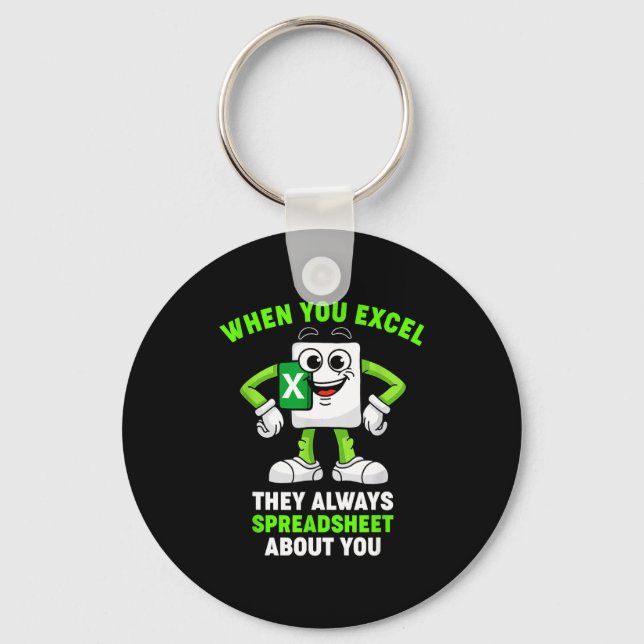 Excel Coworker Birthday Employee Farewell Goodbye  Keychain (Front)