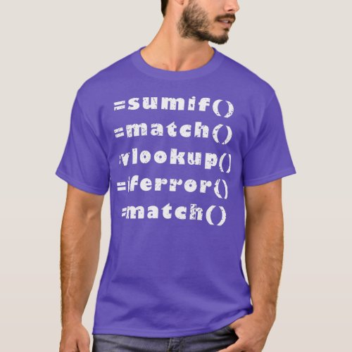 Excel formulas sumif vlookup match spreadsheet T_Shirt