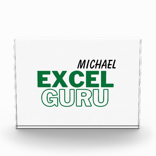 Excel Guru Funny Accounting Acrylic Award (Front)