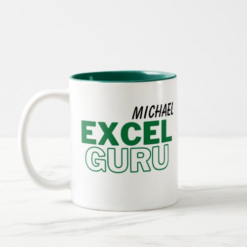 Excel Guru Funny Accounting Two_Tone Coffee Mug