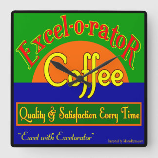 Excel-o-rator Coffee Funny Retro Wall Clock