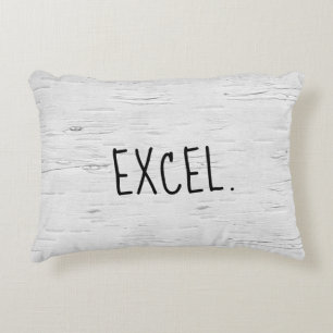 EXCEL Text On Birch Tree Accent Pillow