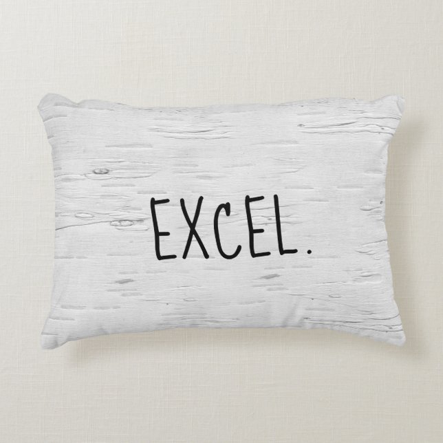 EXCEL Text On Birch Tree  Accent Pillow (Front)
