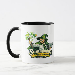 Excel Wizard Funny Office Coffee Mug Summoning S