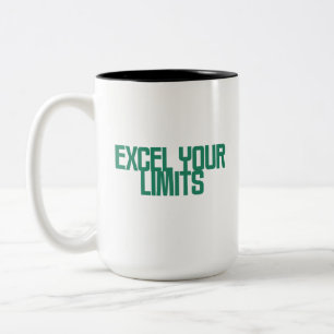 Excel Your Limits Spreadsheet Pro Data Design Two-Tone Coffee Mug