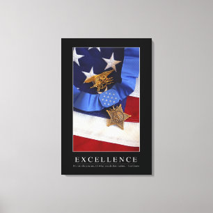 Excellence: Inspirational Quote Canvas Print