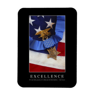 Excellence: Inspirational Quote Magnet