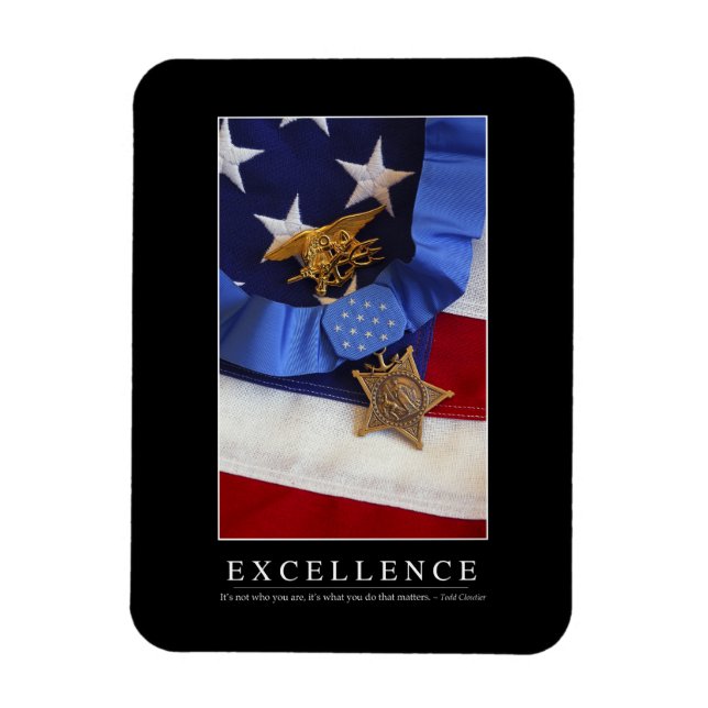 Excellence: Inspirational Quote Magnet (Vertical)