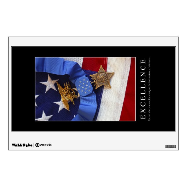 Excellence: Inspirational Quote Wall Decal (Front)