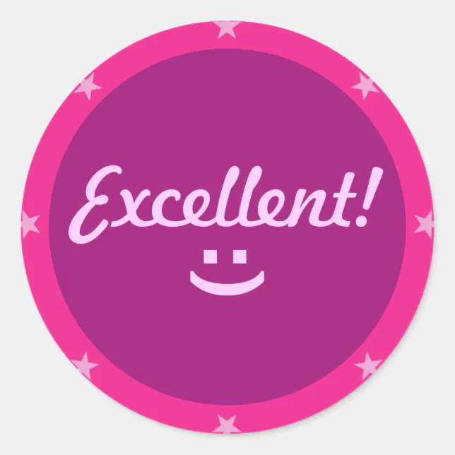 Excellent 2 - Teacher Sticker Series | Zazzle