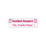 [ Thumbnail: "Excellent Answers!" Acknowledgement Rubber Stamp ]