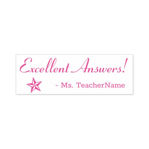 Excellent Answers Acknowledgement Rubber Stamp