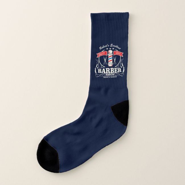 Excellent Barbershop Barbers Monogram Footwear Socks