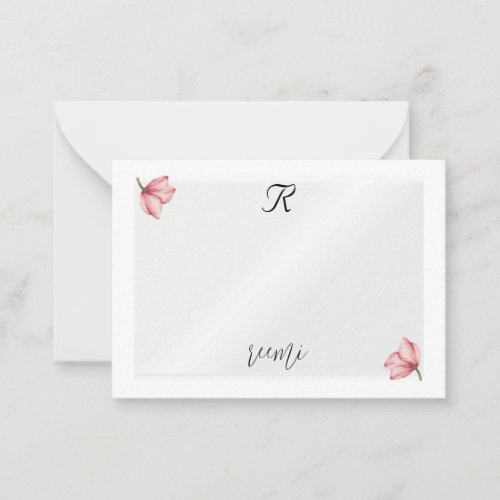 excellent classy silver pink easy note card