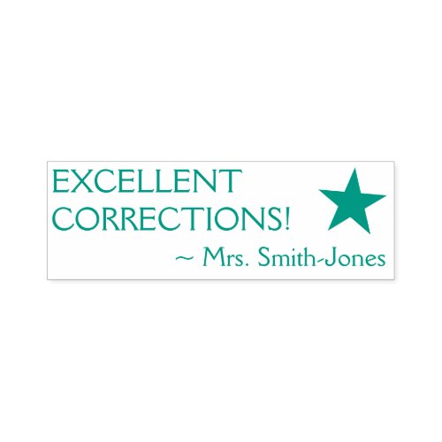 EXCELLENT CORRECTIONS Teacher Rubber Stamp