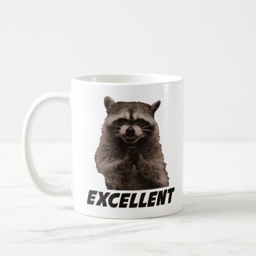 Excellent Evil Plotting Raccoon Coffee Mug
