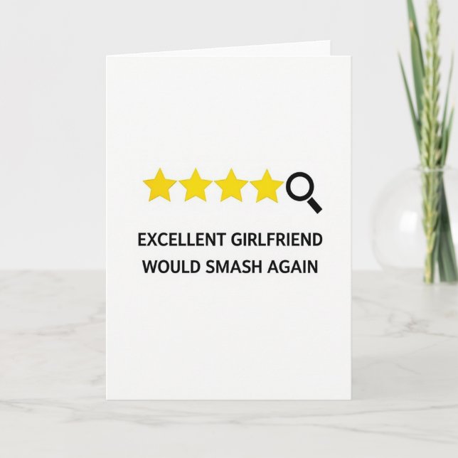 Excellent Girlfriend Review Card (Front)