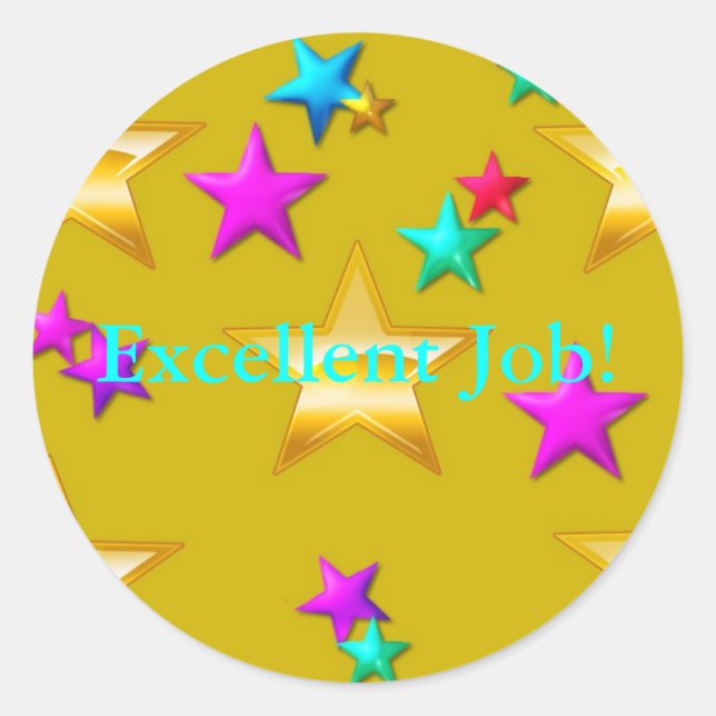Excellent Job Reward Sticker (Front)