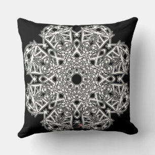 Excellent Octa Glyph Throw Pillow