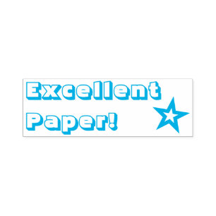 "Excellent Paper!" Tutor Rubber Stamp
