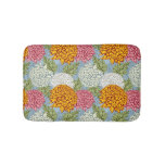 Excellent pattern with chrysanthemums bathroom mat