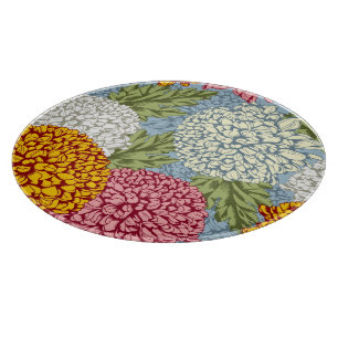 Excellent pattern with chrysanthemums cutting board