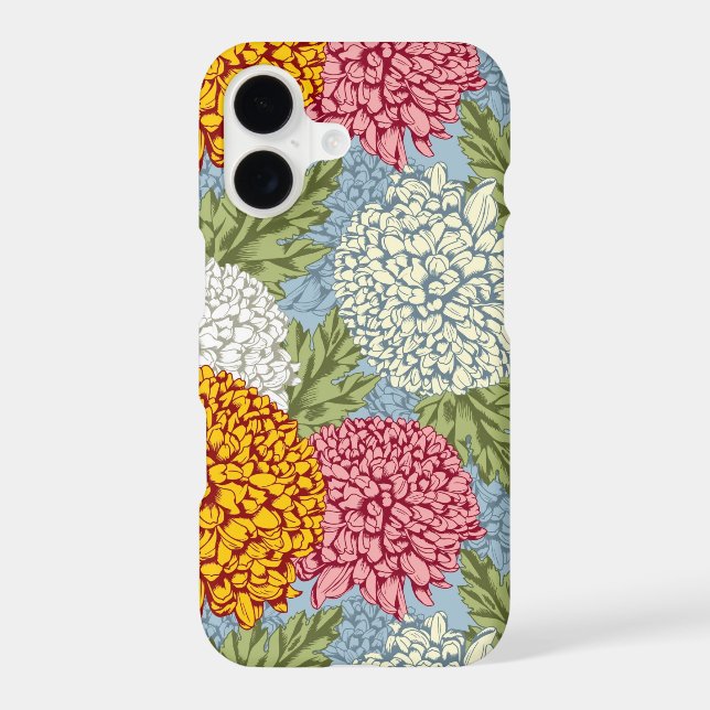 Excellent pattern with chrysanthemums iphone case (Back)