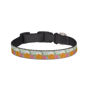 Excellent pattern with chrysanthemums pet collar