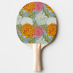 Excellent pattern with chrysanthemums Ping-Pong paddle