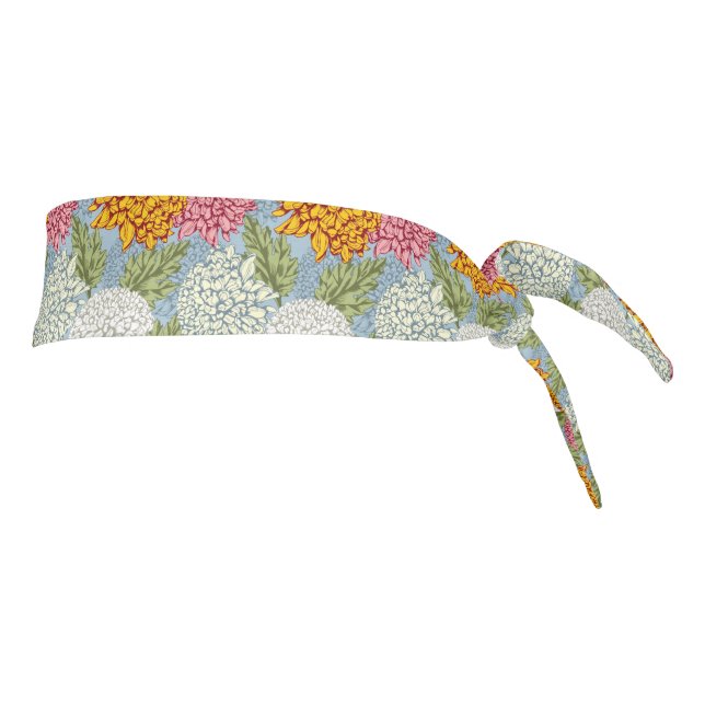 Excellent pattern with chrysanthemums tie headband (Rotate 90)