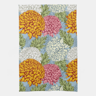 Excellent pattern with chrysanthemums towel