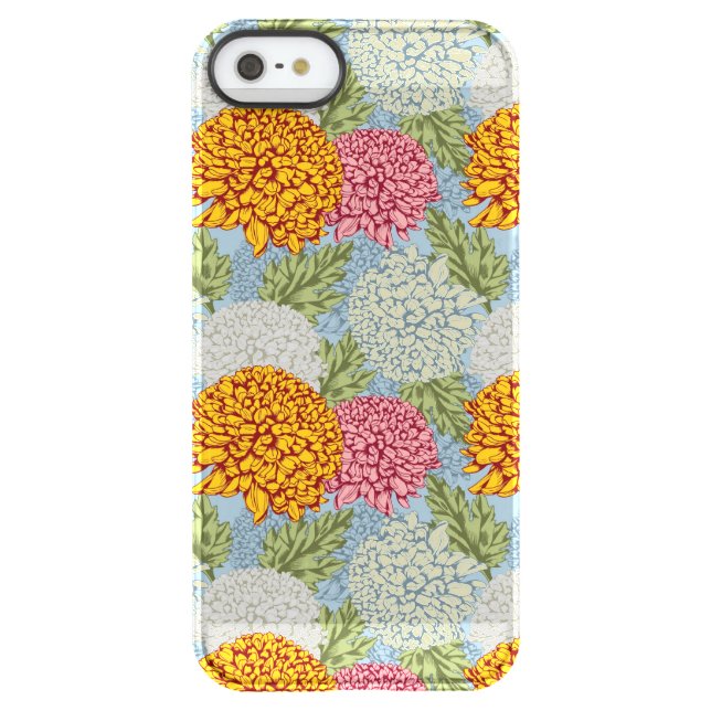 Excellent pattern with chrysanthemums uncommon iPhone case (Back)