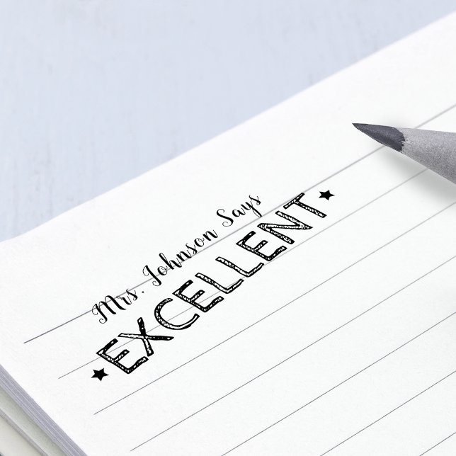 Excellent | Personalized Teachers Self-inking Stamp (Excellent | Personalized Teachers Self-inking Stamp)