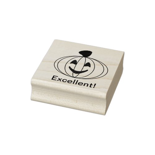 Excellent Pumpkin Rubber Stamp