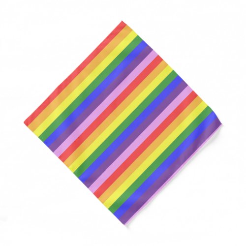 Excellent quality Rainbow Stripe Bright Colors Bandana