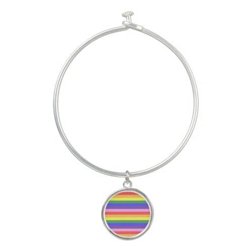 Excellent quality Rainbow Stripe Bright Colors Bangle Bracelet