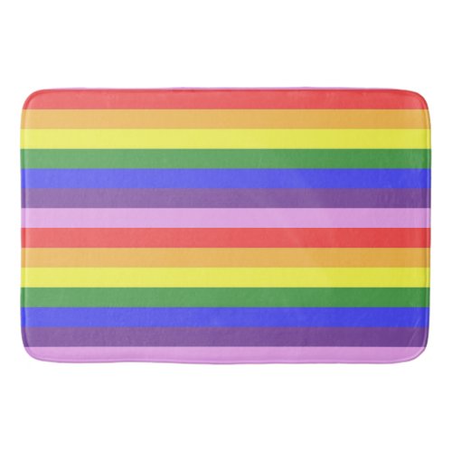 Excellent quality Rainbow Stripe Bright Colors Bath Mat