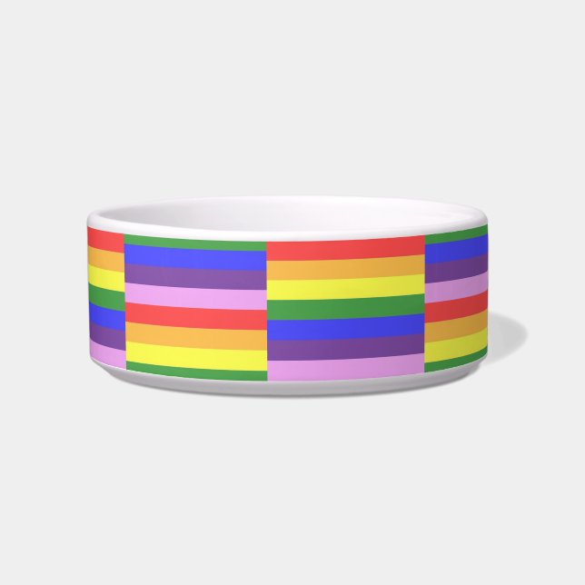 Excellent quality Rainbow Stripe Bright Colors Bowl (Front)
