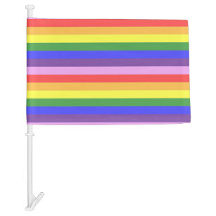 Excellent quality Rainbow Stripe Bright Colors Car Flag