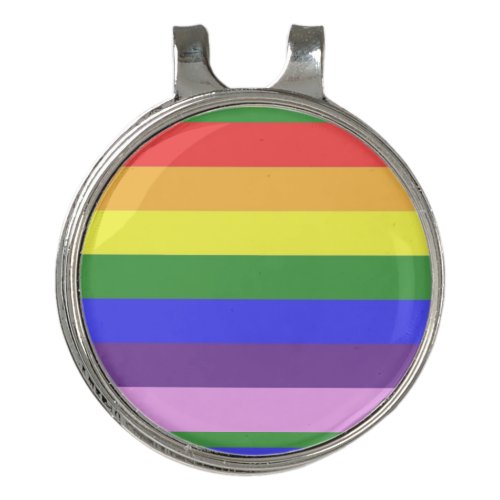 Excellent quality Rainbow Stripe Bright Colors Golf Hat Clip