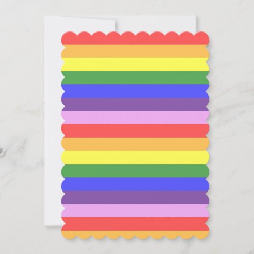 Excellent quality Rainbow Stripe Bright Colors Invitation