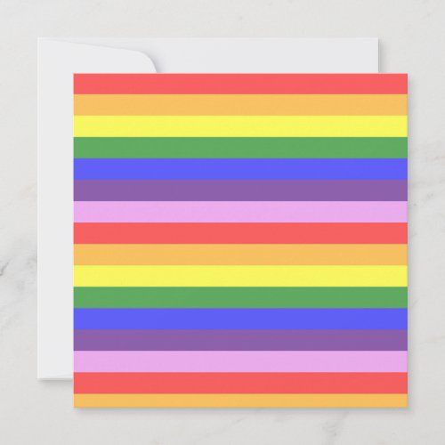 Excellent quality Rainbow Stripe Bright Colors Invitation
