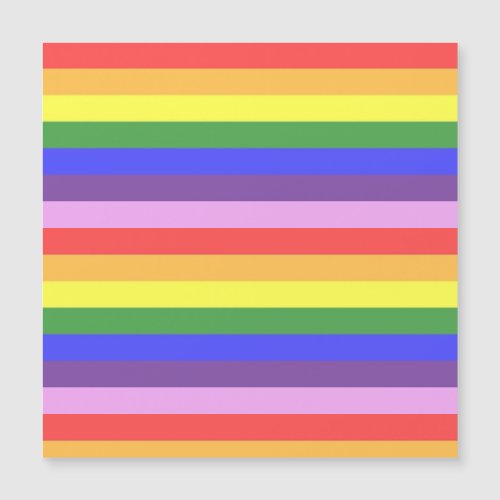 Excellent quality Rainbow Stripe Bright Colors Magnetic Invitation