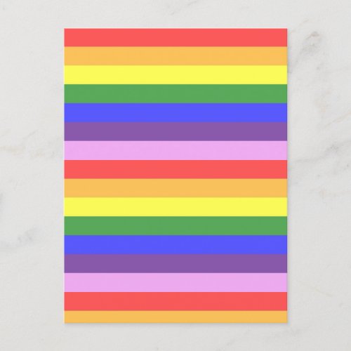 Excellent quality Rainbow Stripe Bright Colors Postcard