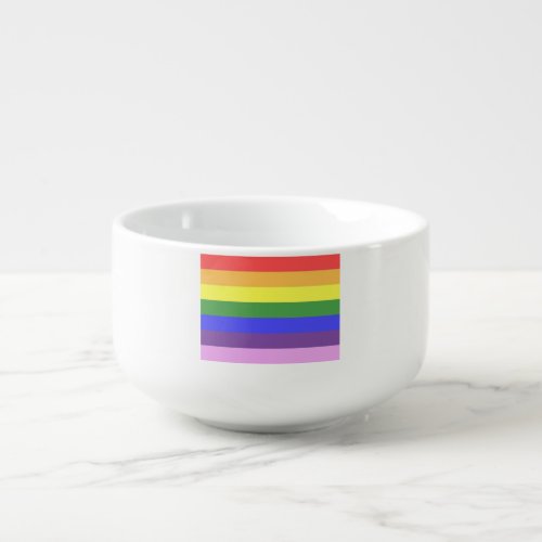 Excellent quality Rainbow Stripe Bright Colors Soup Mug