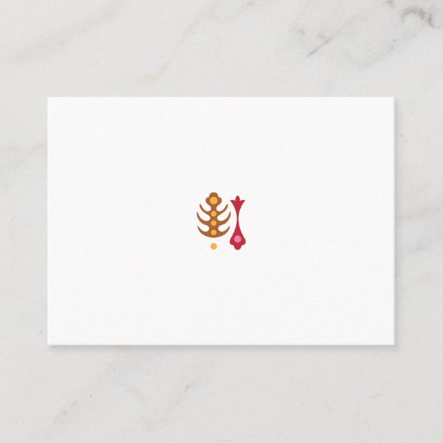 excellent red orange, pink clipart place card (Front)