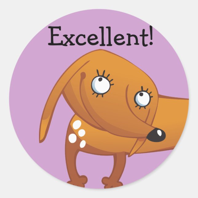 Excellent Reward Stickers - puppy (Front)