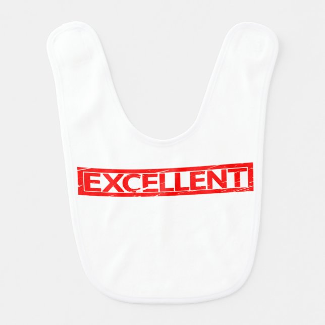 Excellent Stamp Baby Bib (Front)