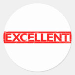 Excellent Stamp Classic Round Sticker